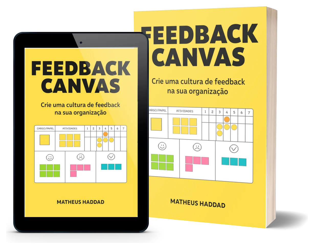 Capa do livro Feedback Canvas, de Matheus Haddad, nas versões impressa e digital